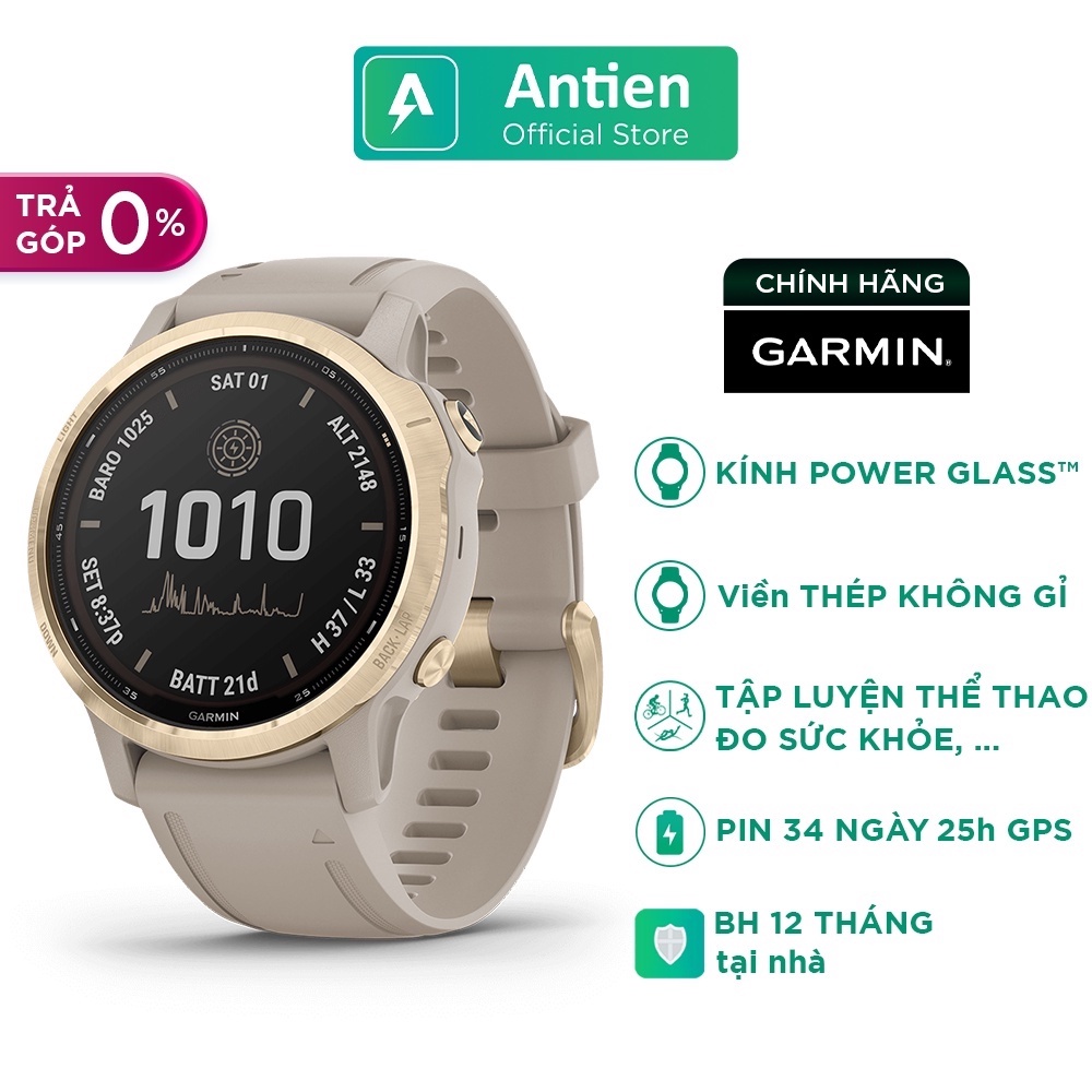 Đồng hồ Garmin Fenix 6S Pro Solar Chính Hãng