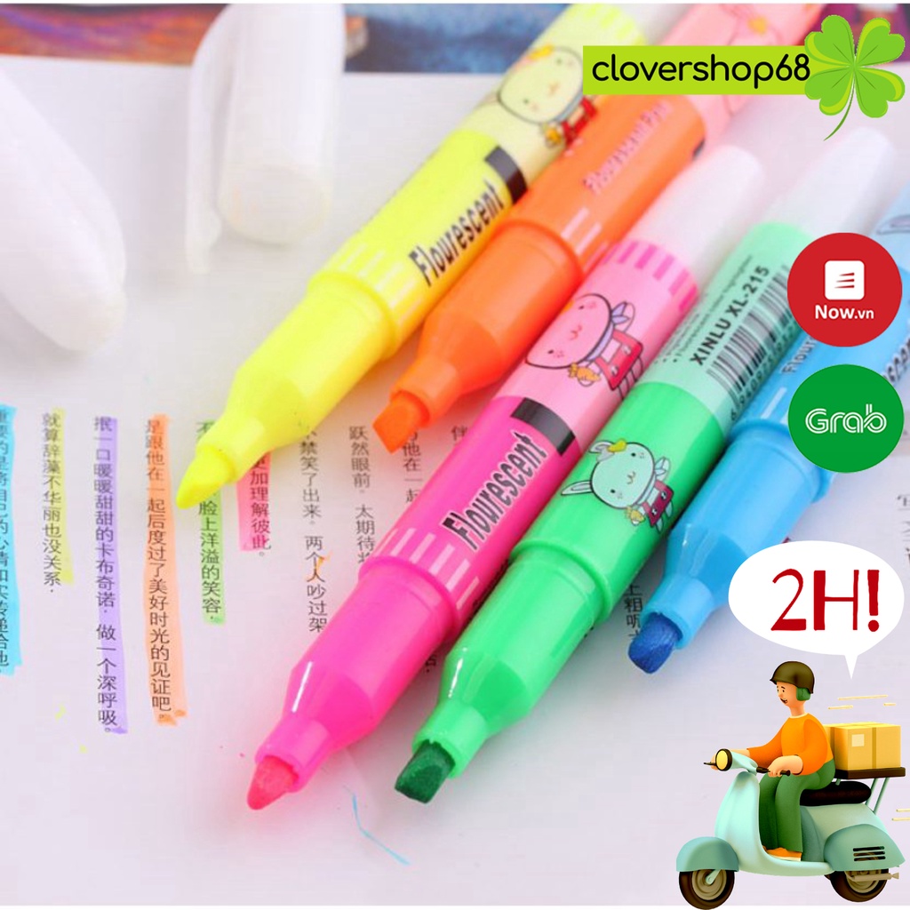 Bút đánh dấu hoạt hình nhiều mầu  Clovershop68