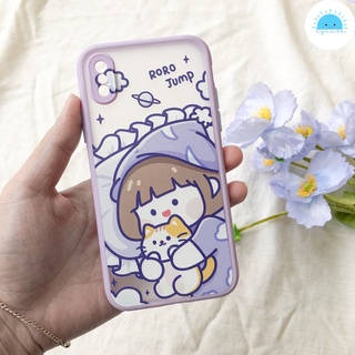 Ốp lưng Iphone Tím Mèo Cute Iphone X/XS
