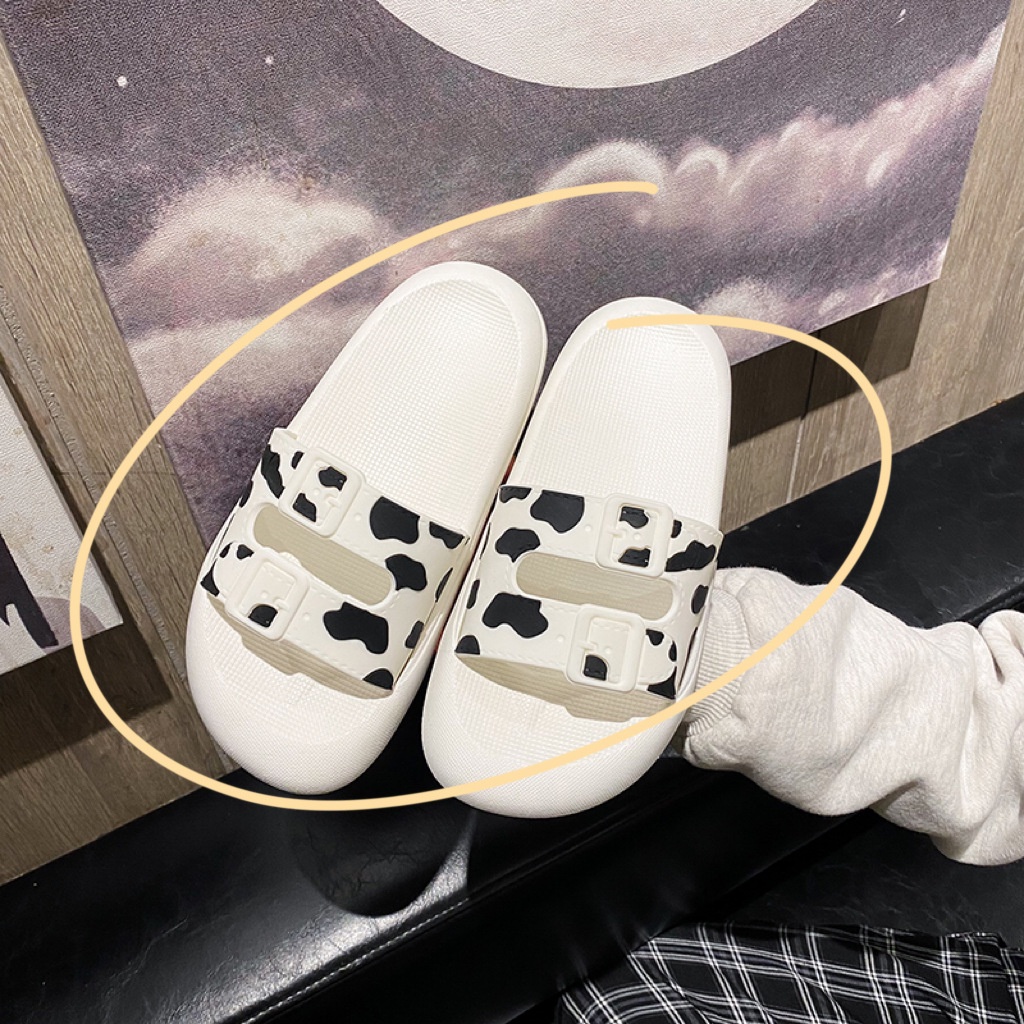 QiaoYiLuo Dép Đi Trong Nhà Đế Mềm Họa Tiết Hoạt Hình Dễ Thương Cho Cặp Đôi