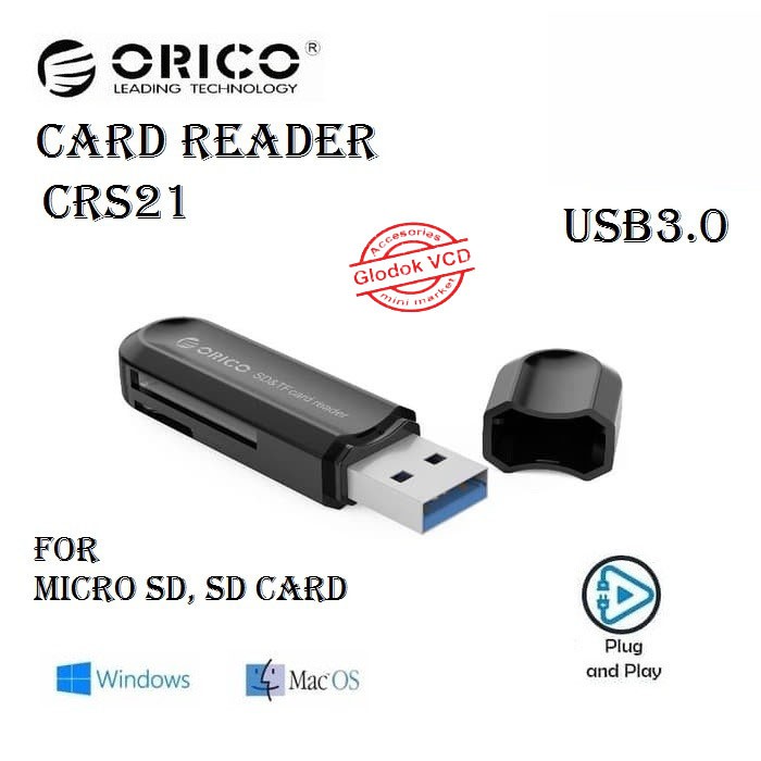 Đầu Đọc Thẻ Nhớ Orico Crs21 Usb3.0 Tf / Sd