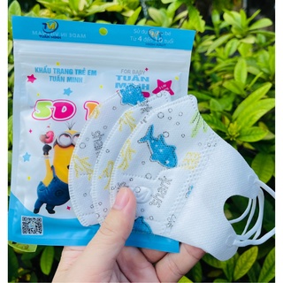 Combo 10 khẩu trang y tế 5D cho bé