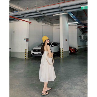 ĐẦM MAXI TRẮNG HAI DÂY