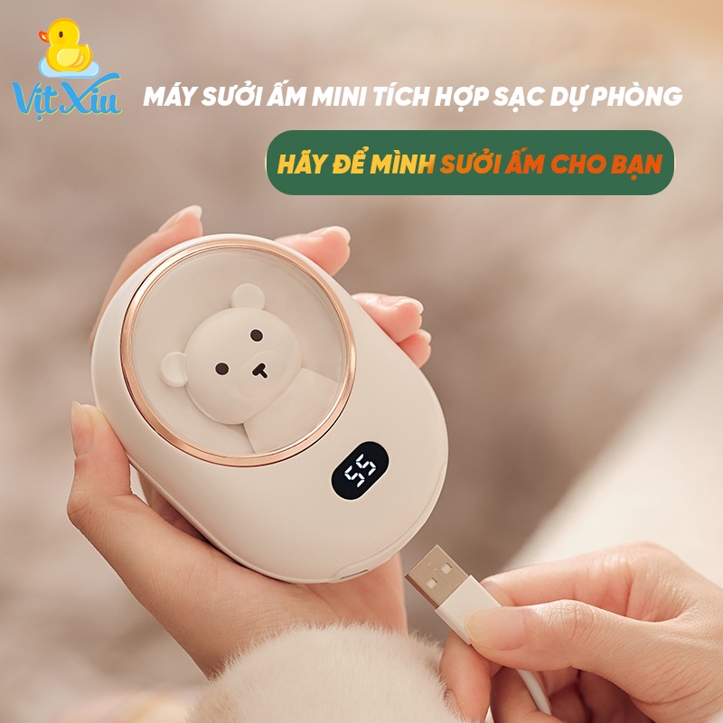 Máy sưởi ấm mini cầm tay thông minh cao cấp – Máy sưởi ấm tay cao cấp, sạc pin dự phòng