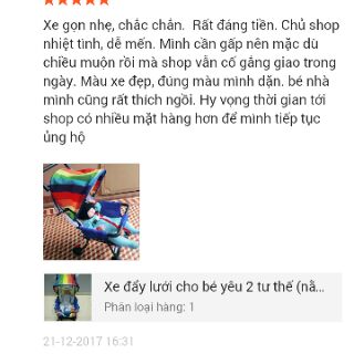 Xe đẩy lưới cho bé yêu 2 tư thế (nằm và ngồi)