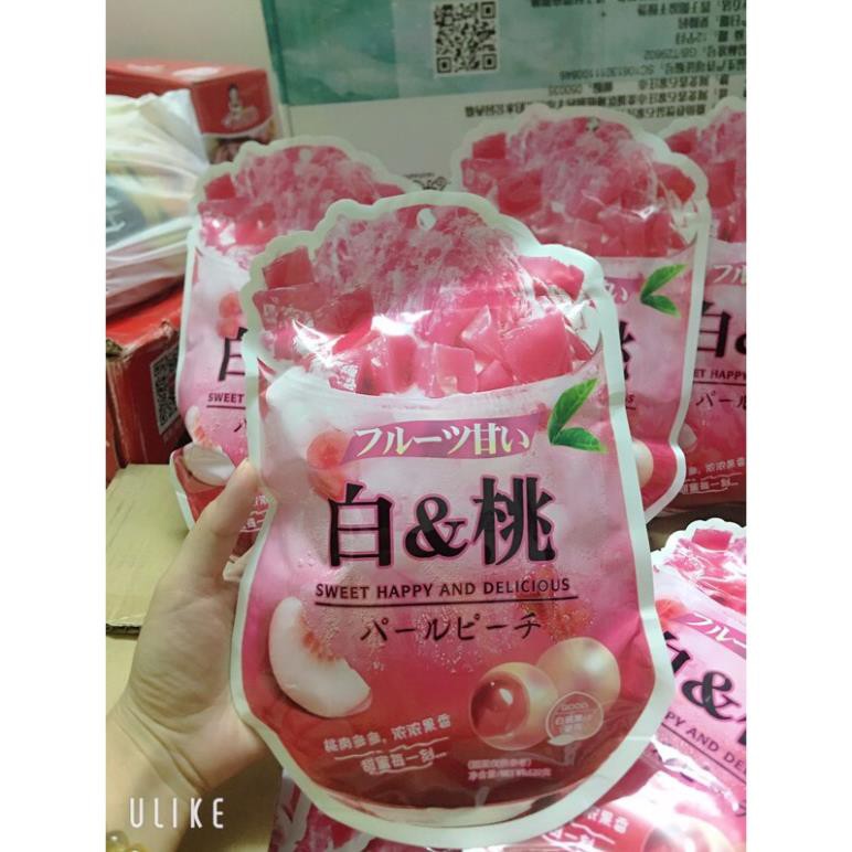 [Sẵn] Kẹo Trà Sữa Trân Châu Vị Đào Lạnh Gói 120g