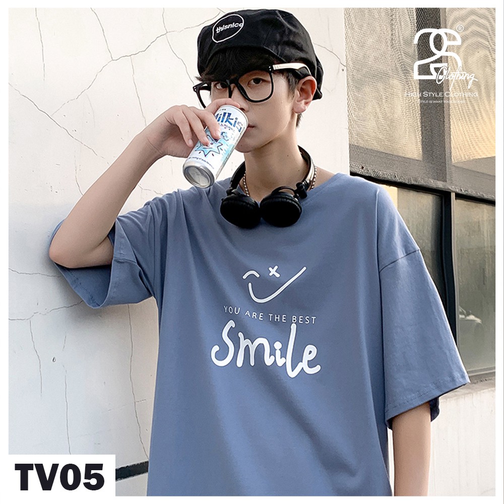 Áo Tay Ngắn Unisex Form Rộng Nữ Nam 2s Clothing Áo Thun Unisex Cổ Tròn Cotton Oversize Giá Rẻ In Hình Smile Drew TV05 | BigBuy360 - bigbuy360.vn