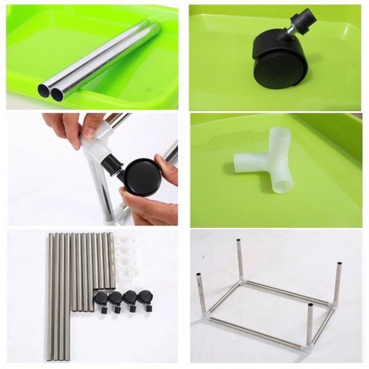 Bộ kit Khay trồng rau mầm thủy canh chuyên dụng (6 khay 3 tầng )