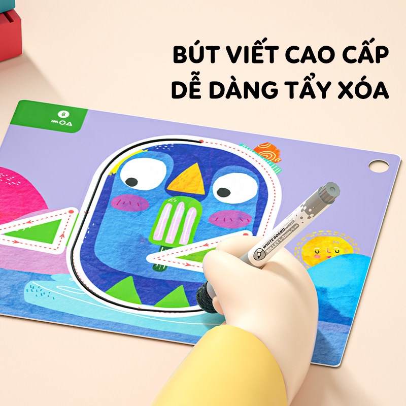 [CHÍNH HÃNG] Bộ Rèn Luyện Bút Tập Viết cho bé 3 Tuổi+ từ Cơ Bản đến Nâng Cao Giáo Dục Sớm