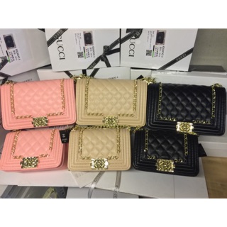 Túi Chanen viền xích khoá sắc full sz 22-25