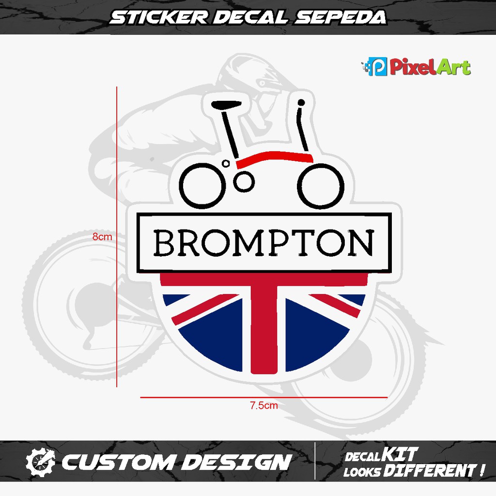 Keo Dán Xe Đạp In Logo Brompton Cách Nhiệt Chống Thấm Nước Siêu Bền