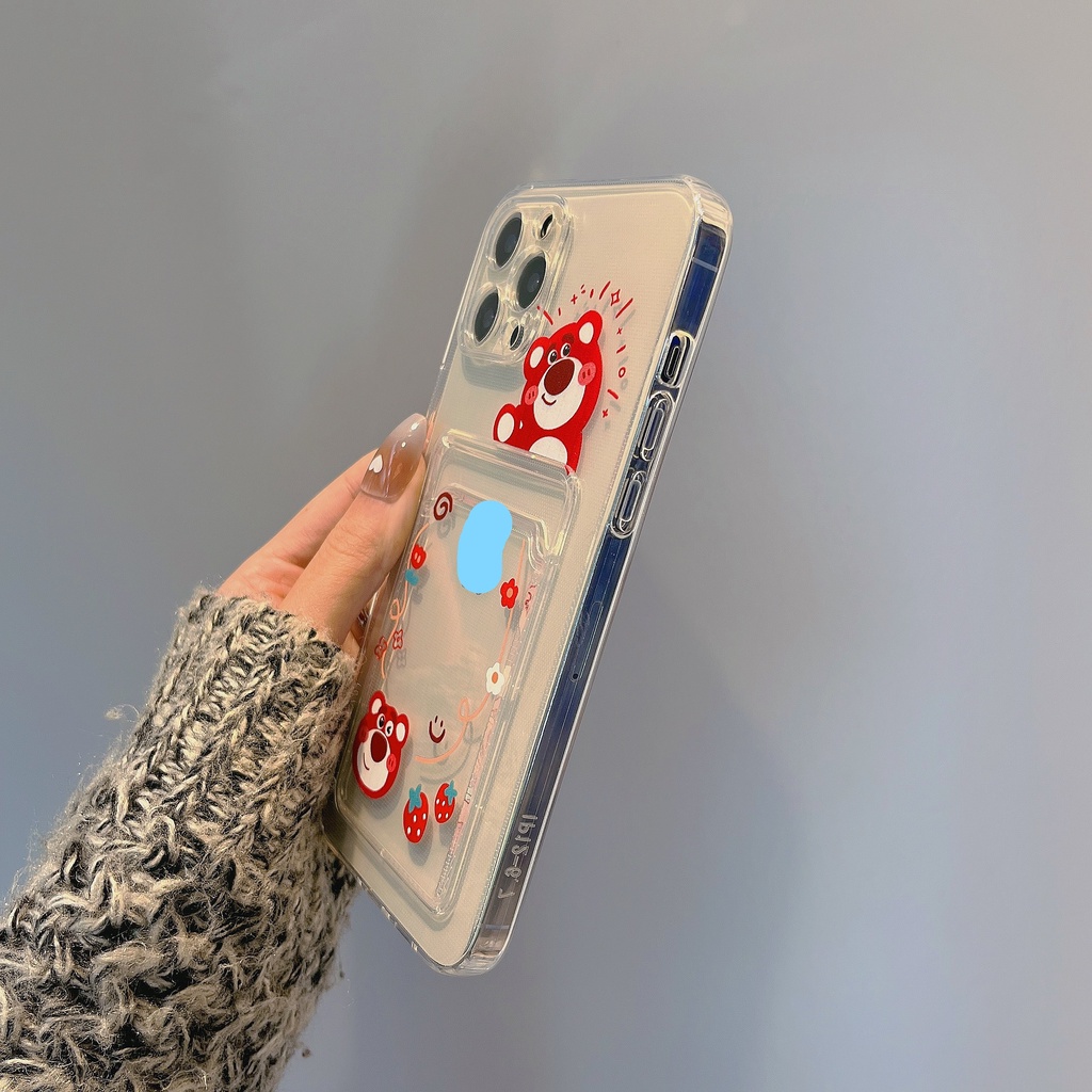Ốp Điện Thoại Chống Sốc Hình Gấu Và Người Ngoài Hành Tinh Cho iPhone 14 / 13 / 12 / 11 / X / 8 / 7P