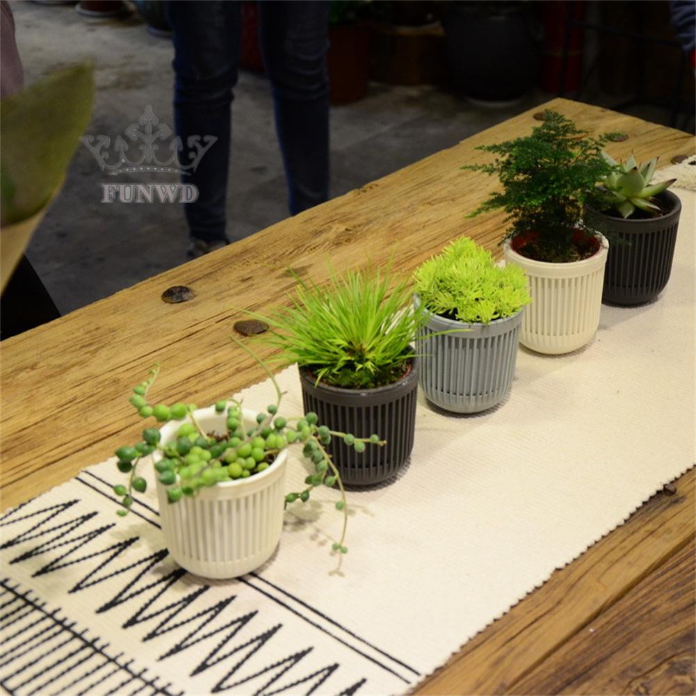 【FUNWD】Double-Layer Hanging Plant Holder Lazy Water Plastic Basket Wall Flower Pot