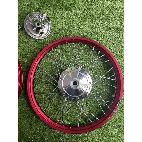 CDN đùm crom căm crom niềng nhôm đỏ full má đùm trước sau crom dành cho wave và đream…vv