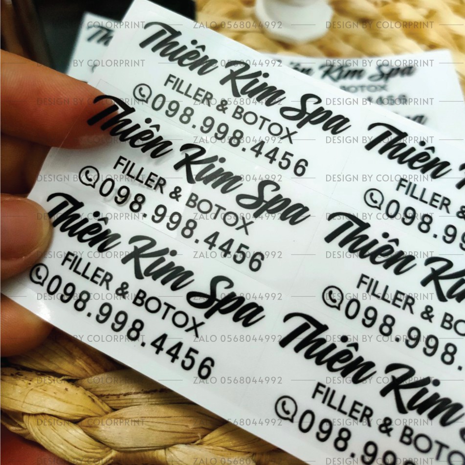 Combo 100 Tem/ Sticker Dán Mẫu Spa