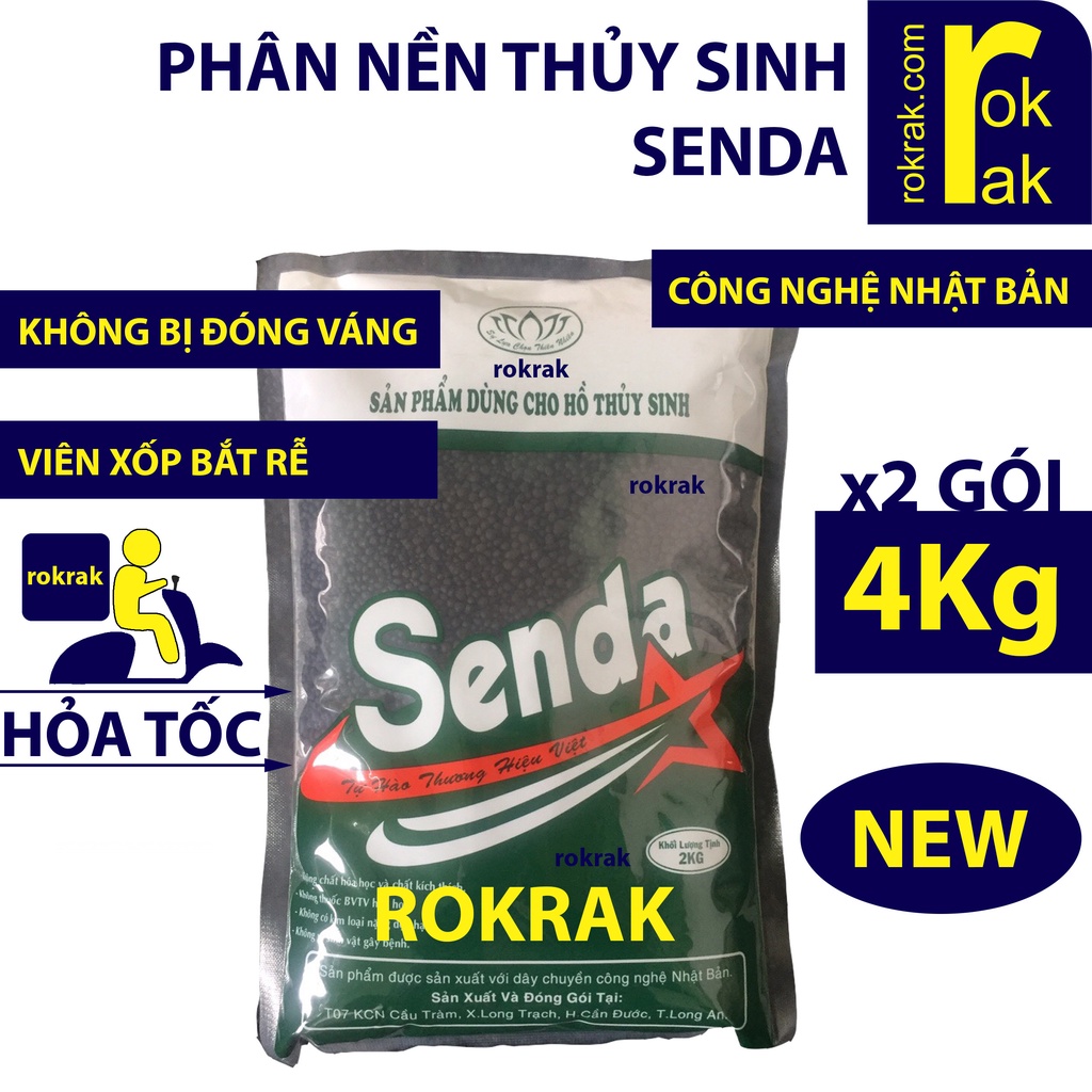 Phân nền Senda  ROKRAK giá rẻ cho hồ thủy sinh SX công nghệ Nhật