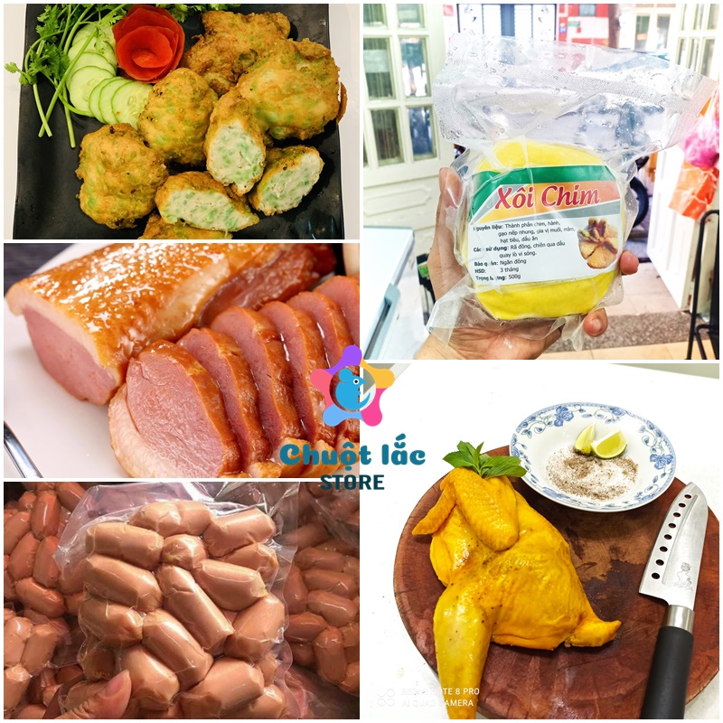 Combo 5 món gồm gà ủ muối, lườn ngỗng, chả cốm Hà Nội, xôi chim câu, xúc xích bi | WebRaoVat - webraovat.net.vn