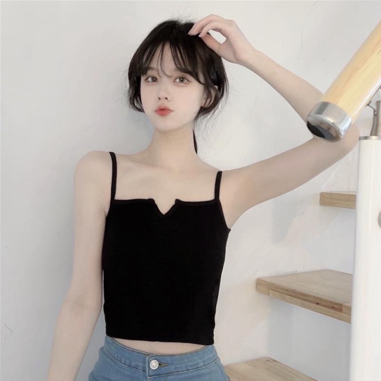 Áo 2 Dây nữ  Cổ Chữ V Có Mút Ngực Mẫu Mới Sexy 6697- 5 màu tiểu thư