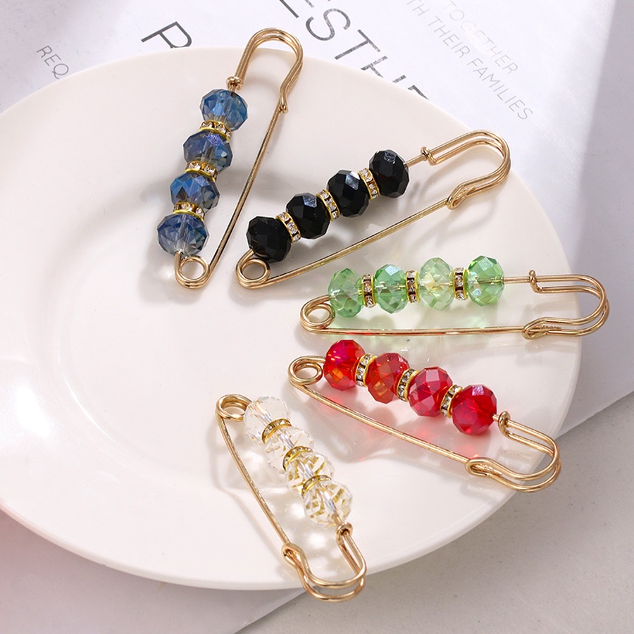 Ghim Cài Thắt Lưng Quần Bằng Kim Loại Đính Hạt Pha Lê Sang Trọng