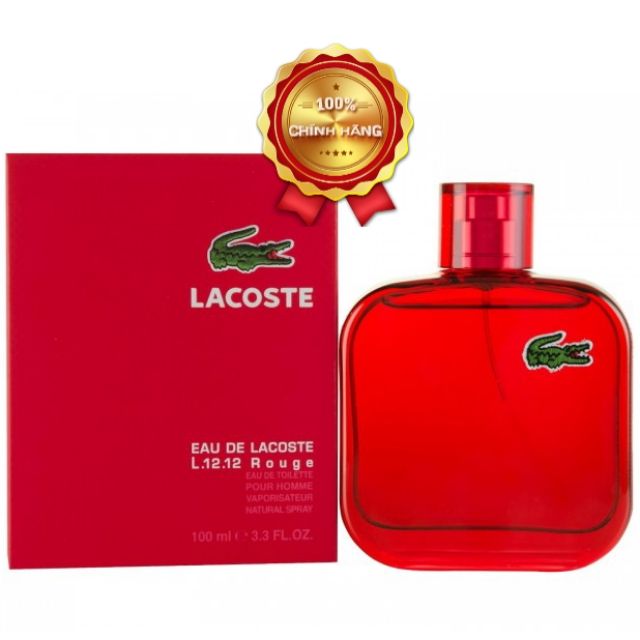 Nước hoa nam Lacoste Eau de Lacoste L.12.12 Rouge EDT Pour Homme 100ml