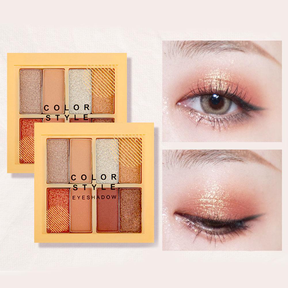 [Hàng mới về] Bảng phấn mắt 8 màu tông lì và ánh nhũ tự nhiên lâu trôi chống nhòe hiệu quả u1v7