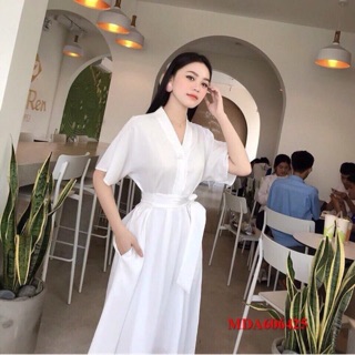 Đầm midi cánh dơi