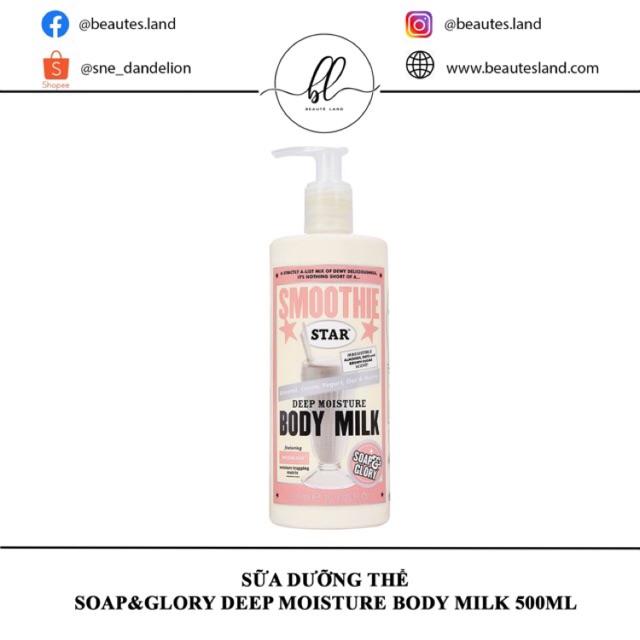 Sữa dưỡng thể Soap And Glory Smoothie Star Deep Moisture Body Milk 500ml | BigBuy360 - bigbuy360.vn