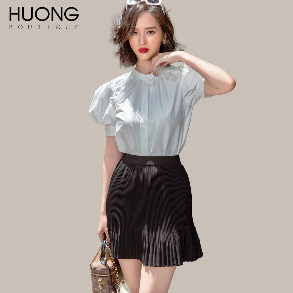 Chân váy chữ A dập ly nữ HB HUONGBOUTIQUE HBZ272