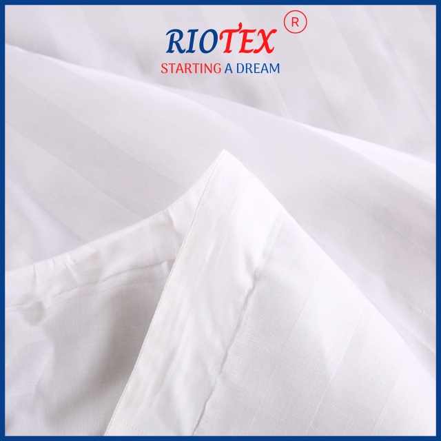 T300 Drap - Ga Cotton Khách Sạn Trắng Sọc T300 Riotex Home 1m/m2/m4/m6/m8/2m2 x 2m Cao Cấp - Ga Cho Nệm Từ 5-35cm