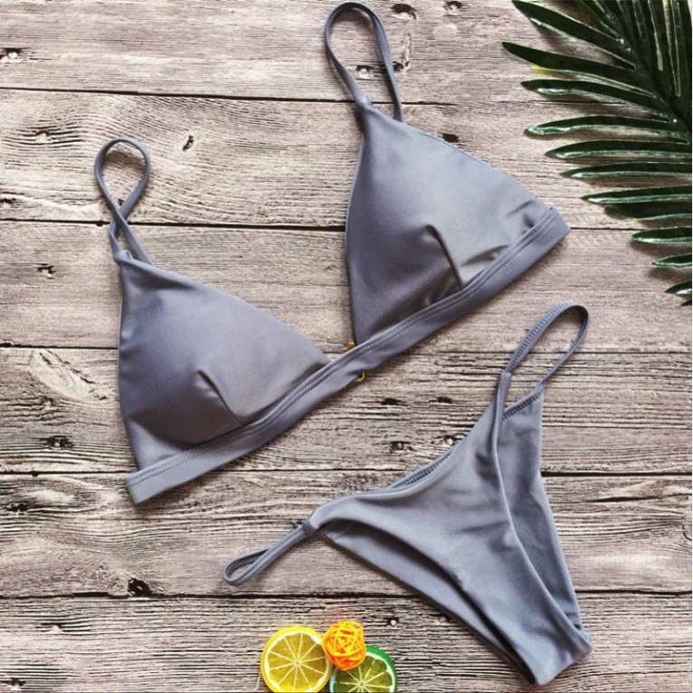 Giảm 73% Bộ Bikini Nữ Áo Tắm Đệm Áo Tắm Áo Tắm Tam Giác Bộ Đồ Tắm, Màu Xanh Lá Cây Giá Gốc 124000đ - 1H70-1