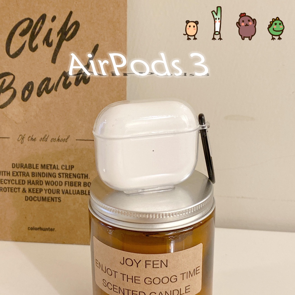 Vỏ Bảo Vệ Hộp Sạc Tai Nghe compatible AirPods 3 Pro compatible AirPods 2 Pro Trong Suốt Kèm Giá Đỡ Tiện Dụng
