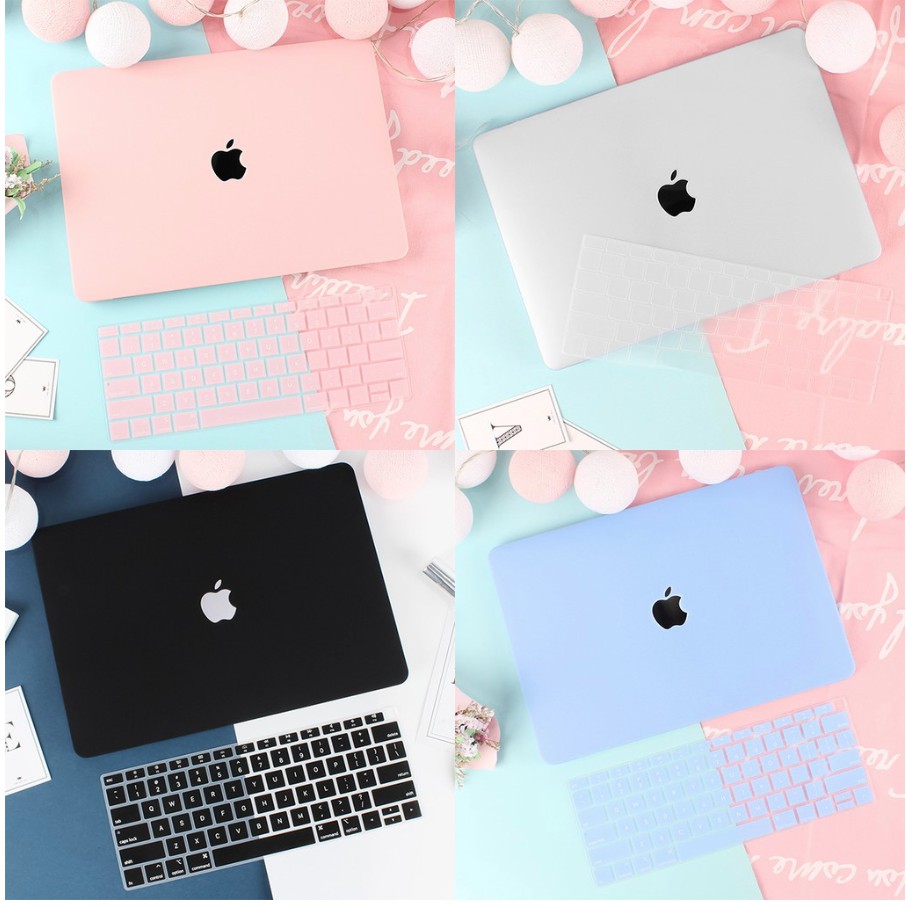 Combo Ốp + Phủ Phím Cho Macbook ( Tặng Kèm Nút Chống Bụi )