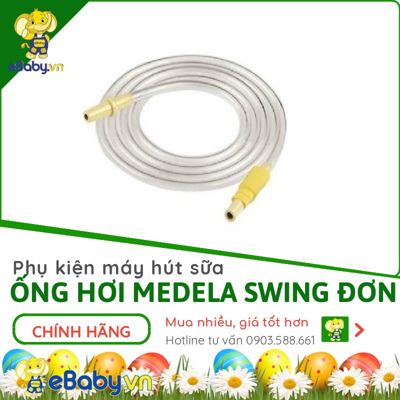 Ống hơi | Ống Khí Medela Swing Đơn (1 Dây)  hàng CHÍNH HÃNG mới 100% - Dây Dẫn Máy Hút Sữa Swing