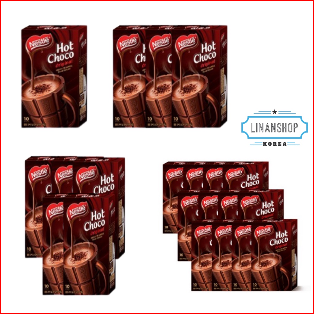 Set 1/3/5 hộp bột socola nóng Nestle 240gx100 gói chất lượng cao