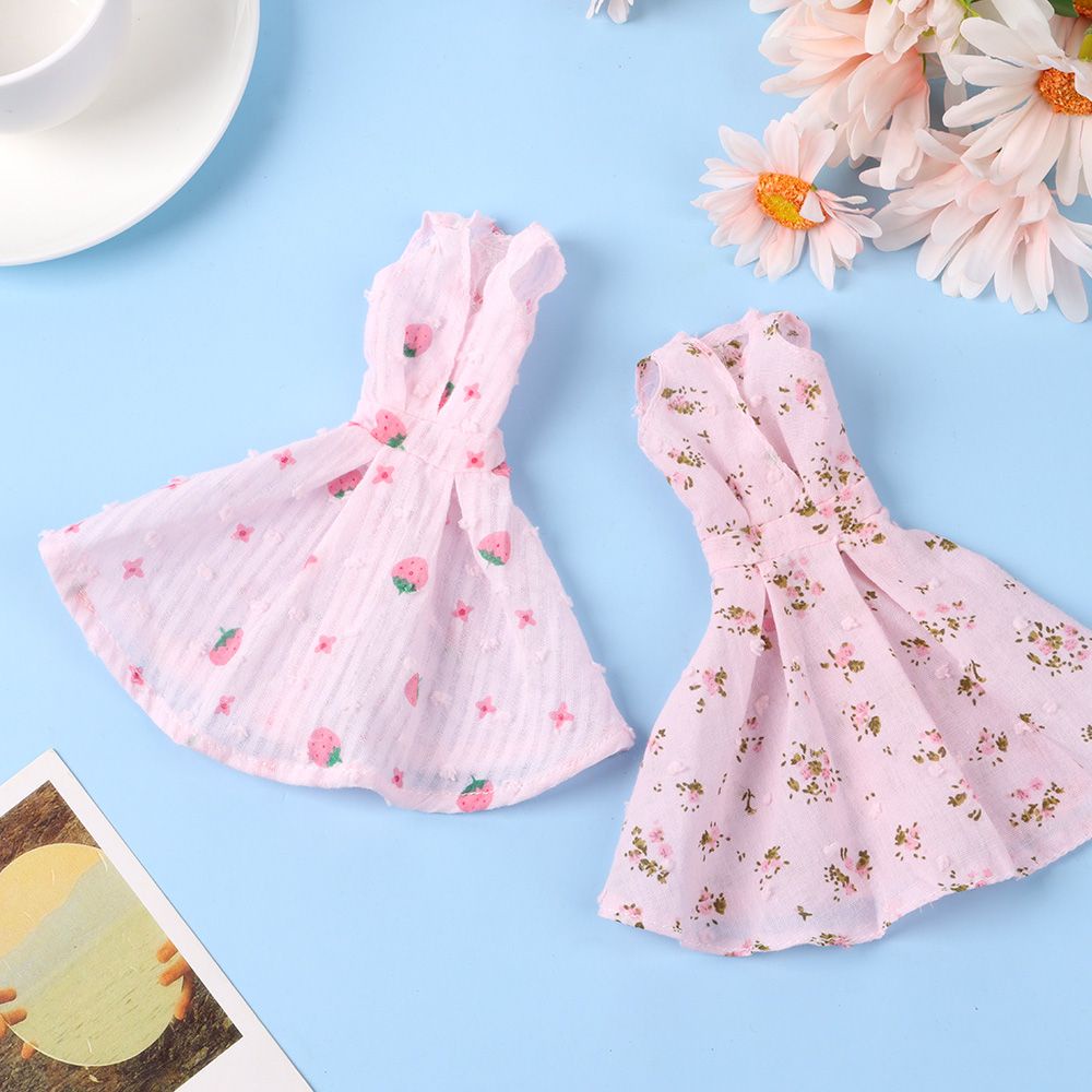 Đầm họa tiết hoa thời trang dành cho búp bê 30cm