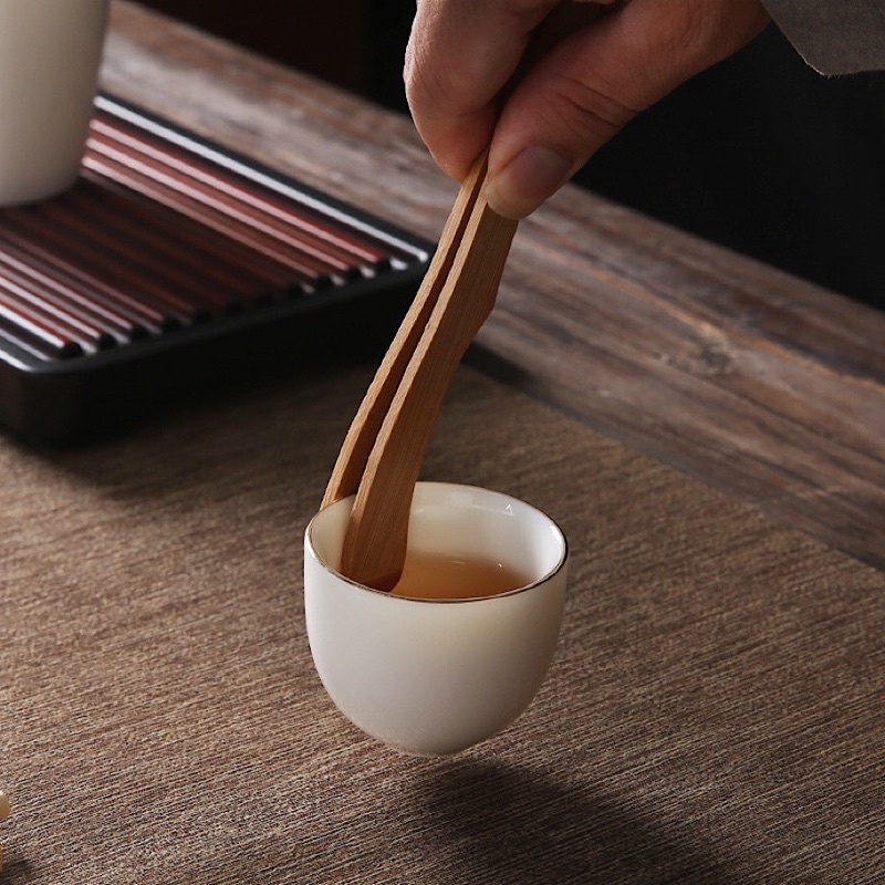 Dụng cụ pha trà , phụ kiện trà tre 6 món ống vuông