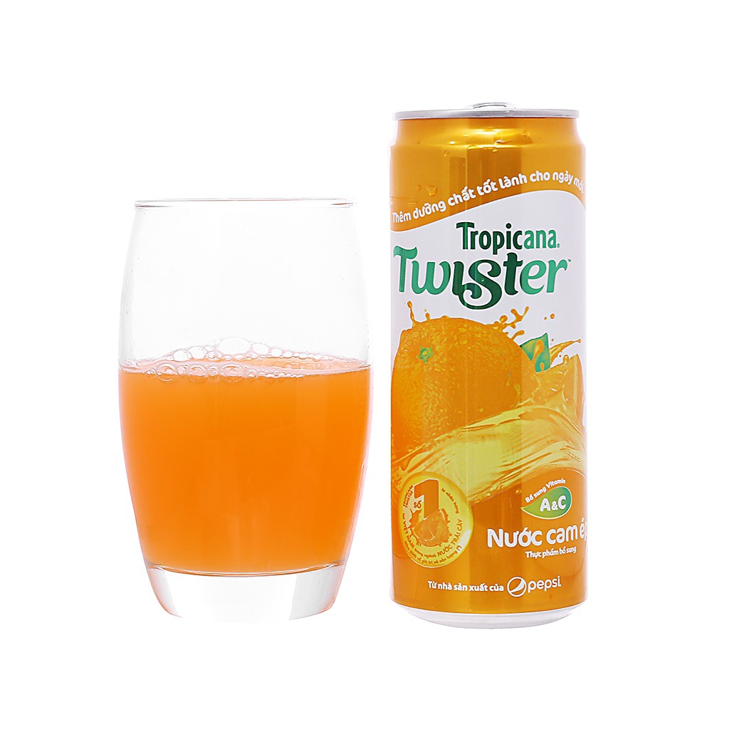 Nước Cam Ép Lon Tropicana Twister 320ml