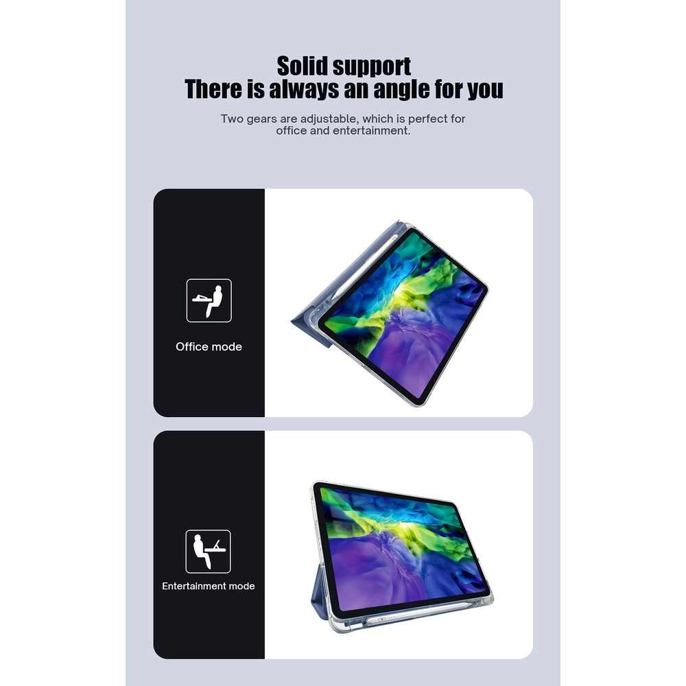 Bao da Máy Tính Bảng Dllencase 2021 cho Ipad Pro 11 M1 2019 2020 10.2 7 / 8th 2018 9.7 5 / 6th Mini 4 5 Air 4 10.5 10.9