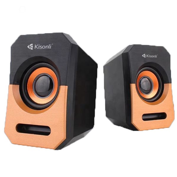 Loa Máy Tính Kisonli A606 Công Suất 6W Chất Liệu Nhựa ABS Đầu Vào 3.5 Dùng Nguồn USB 5V Loa Vi Tính BH 6 Tháng