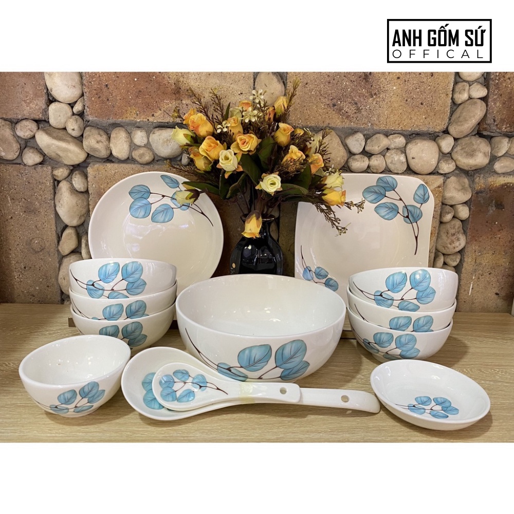 Bộ Bát Ăn Cơm Sang Trọng - Bộ Bát Đĩa Bát Tràng Cao Cấp