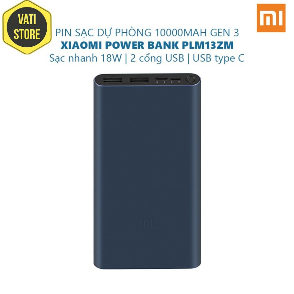 [ CHÍNH HÃNG ] Sạc Dự Phòng Xiaomi 10000Mah gen 3 Sạc Nhanh QC 3.0 - BH 6 Tháng | BigBuy360 - bigbuy360.vn