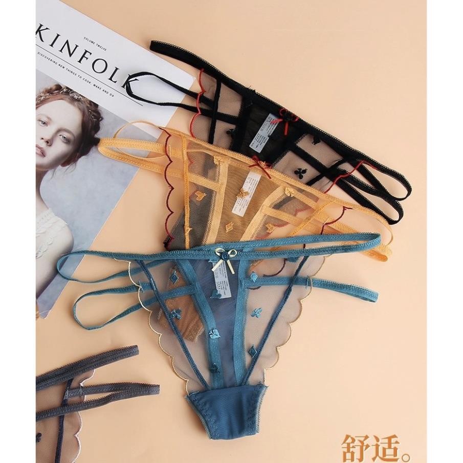 Quần lót ren hoa Lọt khe dây viền