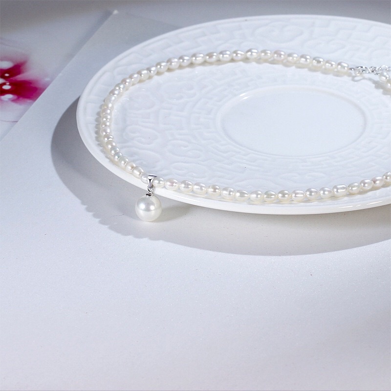 Chuỗi đeo cổ hạt 8ly mặt tròn