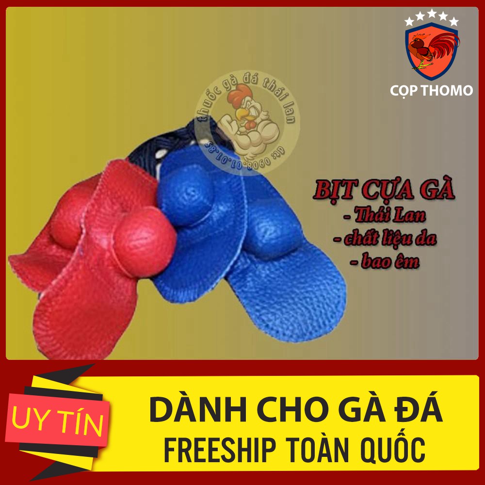 bịt cựa da thái lan - 2 cặp dành cho 2 con gà [gà tre , gà nòi , gà đá cựa sắt ]