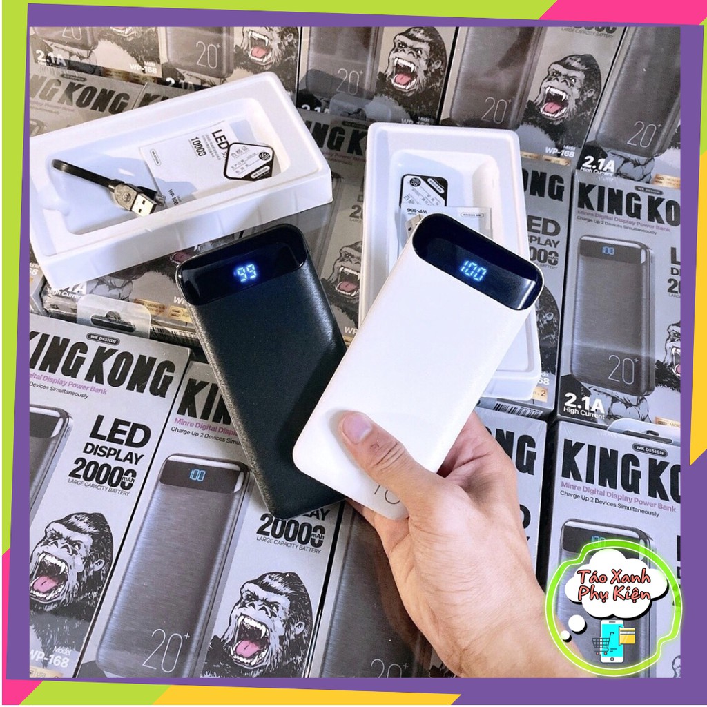Pin Sạc Dự Phòng CHÍNH HÃNG KINGKONG (WP 166, WP 168)