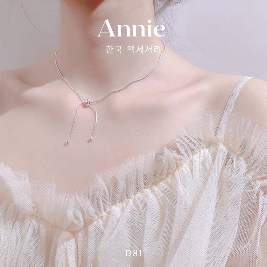 Dây chuyền rút sợi bạc hàn quốc phong cách thanh lịch ANNIE - D81