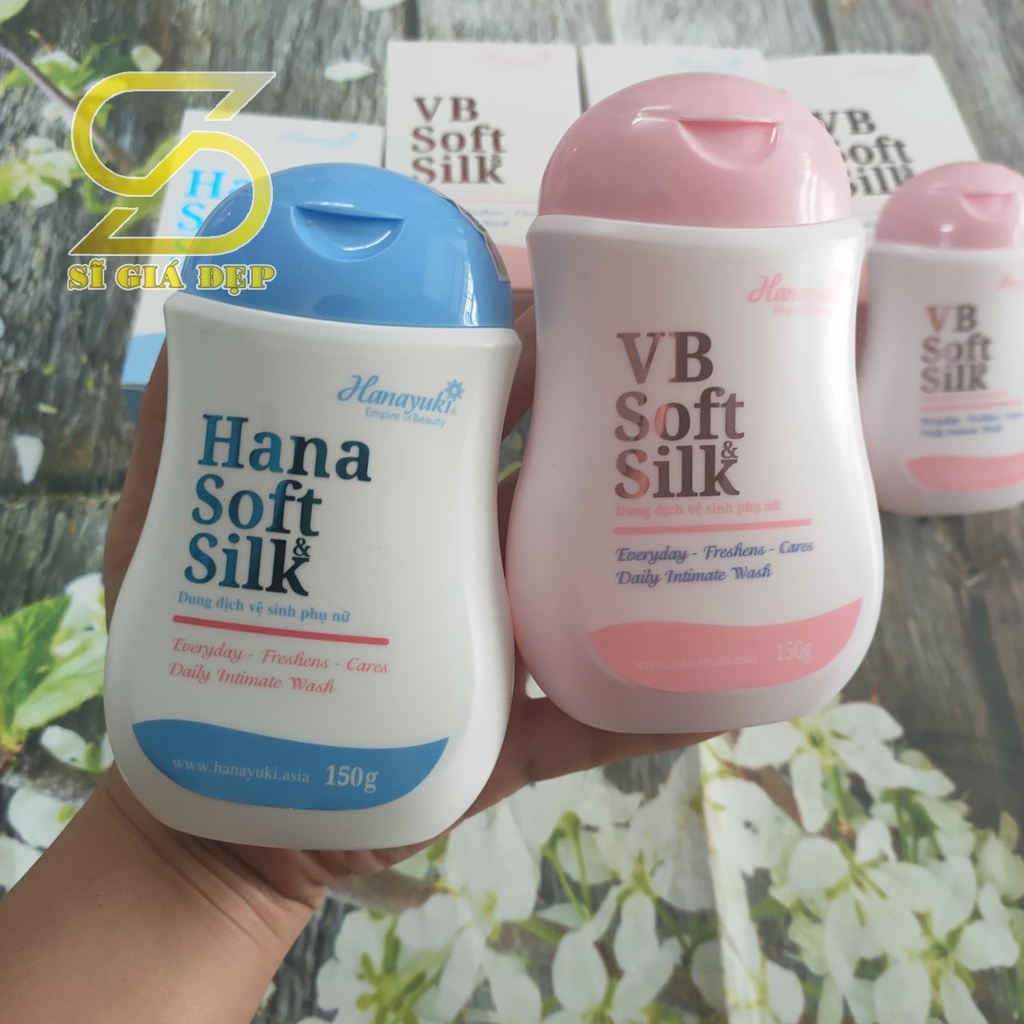 [Chính hãng-Mẫu mới] Dung dịch vệ sinh Hanayuki-Hana VB Soft Silk 150g-Diệt khuẩn sạch nhờn cho nam và nữ