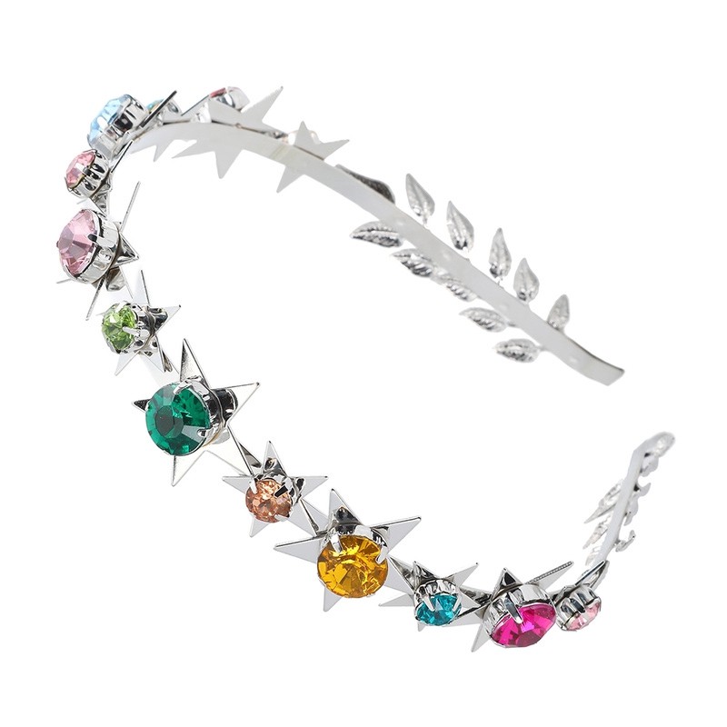 Băng đô kim loại đính đá phong cách thời trang cổ điển