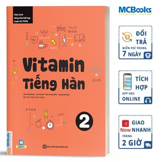 Sách Vitamin Tiếng Hàn 2 Cho Người Học Tiếng Hàn Trung Cấp Kèm App Học Online