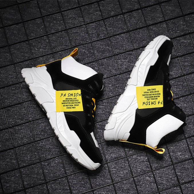 Giày sneaker nam cao cổtăng chiều caoUlzzangboy, Tăng 7cm chiều cao với 2 màu đế trắng và đế đen cá tính Hot 2019 | BigBuy360 - bigbuy360.vn